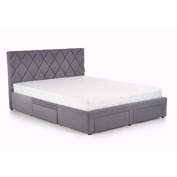 Łożko BETINA 160x200 z szufladami popielate