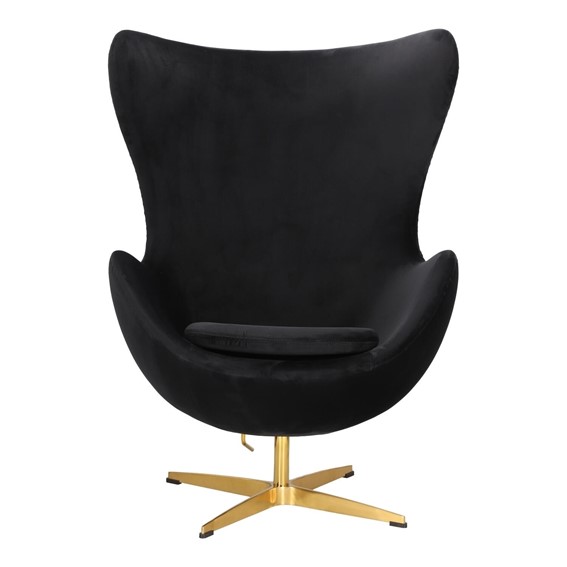 Fotel JAJO Velvet Czarny/Złoty