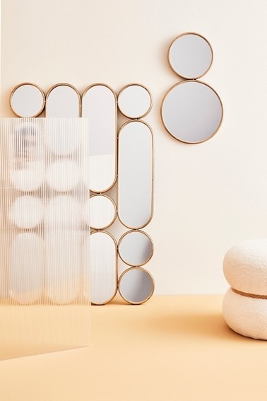 Lustro Ścienne HANIMA Złoty