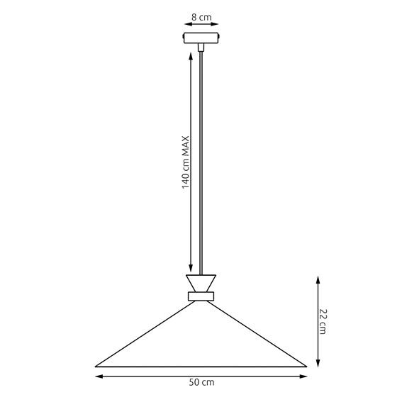 Lampa Wisząca OLIVO 1L Beżowy