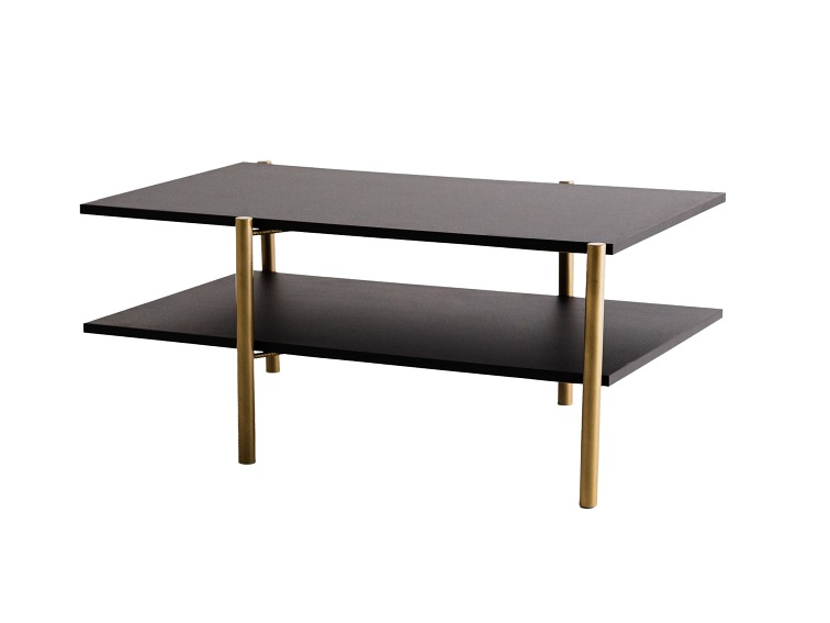 Stół Kawowy Rave Basic 60x100 Czarny/Złoty