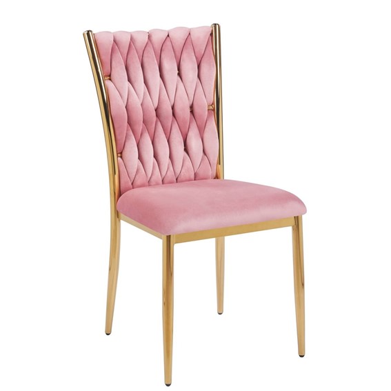 Krzesło Velvet K37-FX (G) Różowy