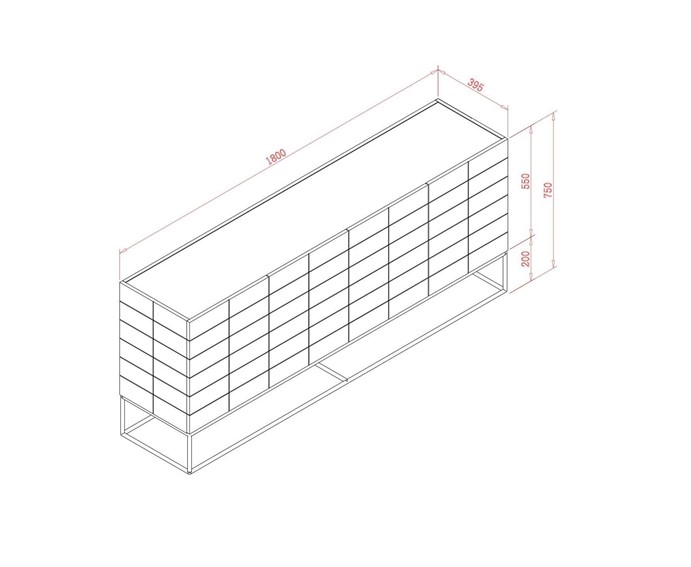 Komoda ROSE HILL RH01 Złoty/Zielony