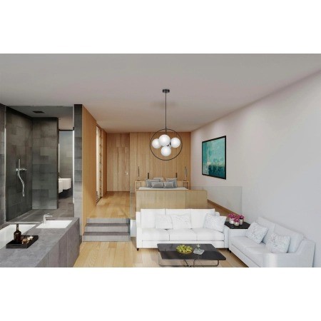 Lampa Wisząca PARVA K-3838 Czarny/Biały