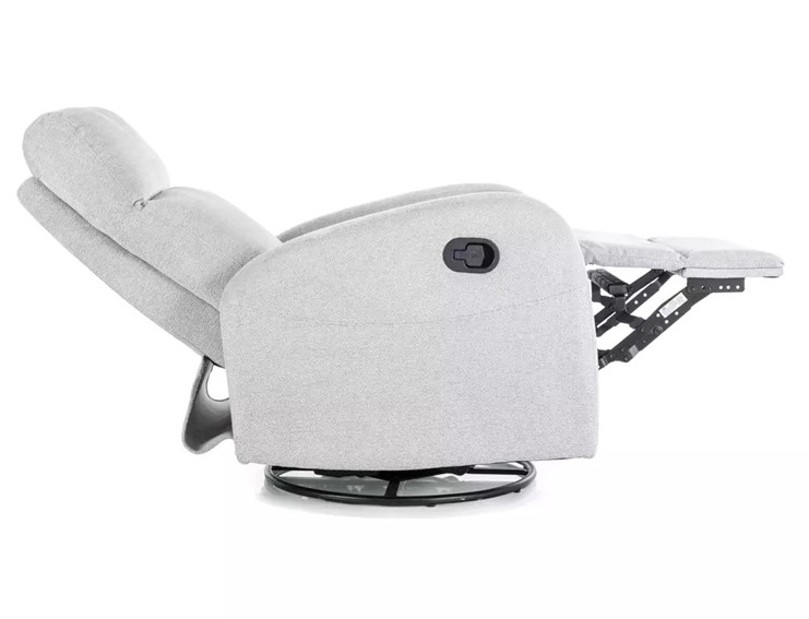 Fotel Rozkładany OLIMP Raven Jasny Szary/Czarny