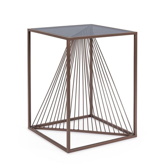 Stolik Kawowy ESPIRAL 40x40 Brązowy