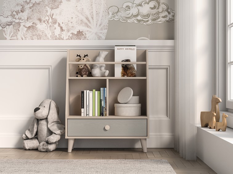 Regał MEVEL 09 Beżowy/Szary