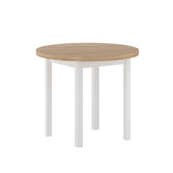 Stół ST24-FX fi80 Dąb Craft Złoty/Biały