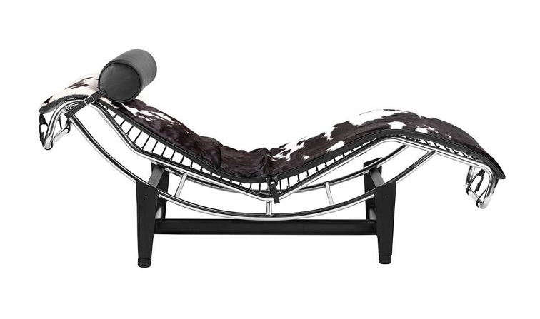 Leżanka DIVANO PONY Brązowo Biała Skóra Naturalna