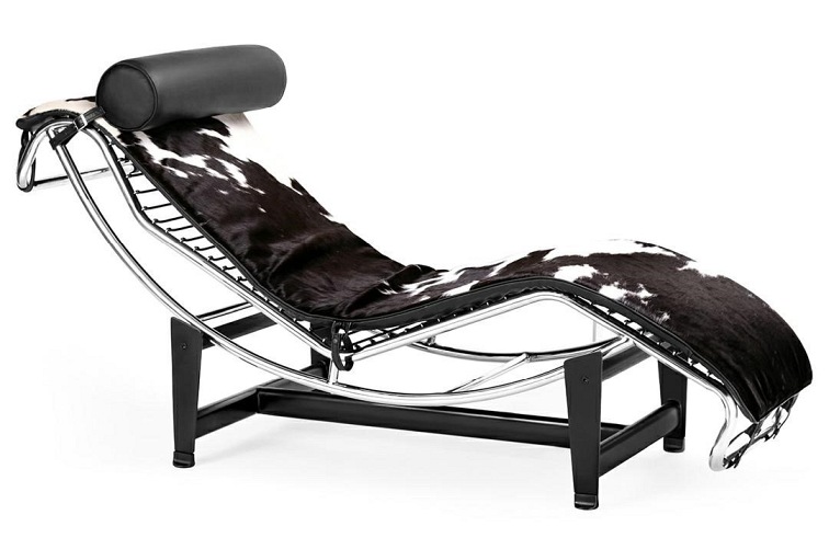 Leżanka DIVANO PONY Brązowo Biała Skóra Naturalna