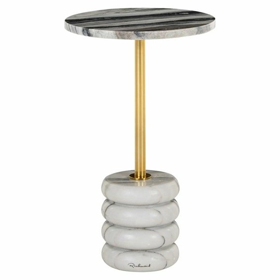 Stolik ISOLDE Fi34cm Szary/Czarny