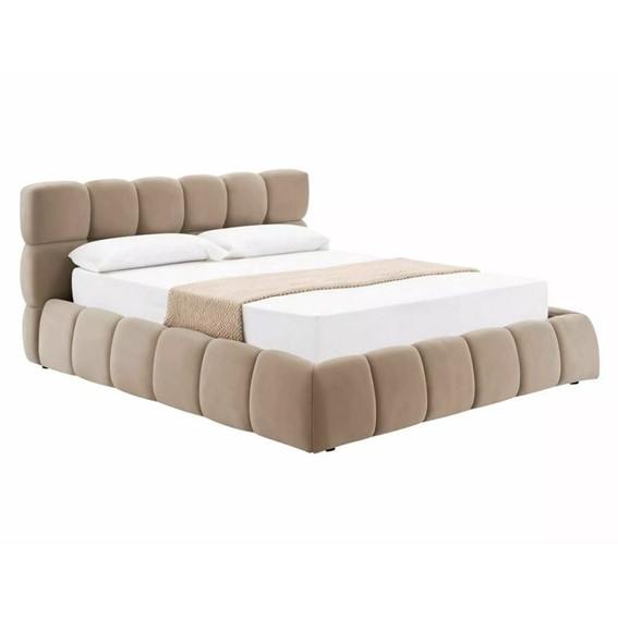 Łóżko PARMA Velvet 160x200cm Ciemny Beżowy