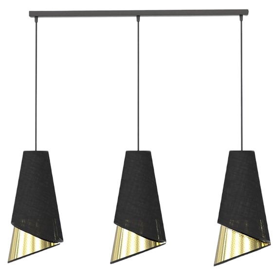 Lampa Wisząca MODA 3 Czarny/Złoty