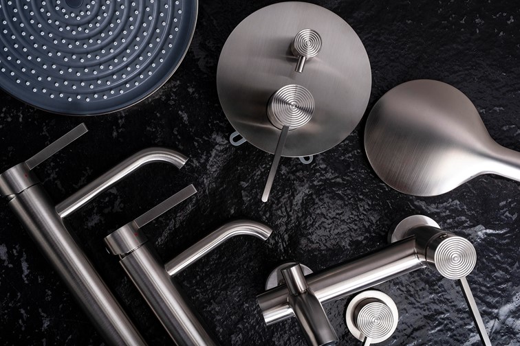 Bateria Umywalkowa Wysoka FOSTER Nikiel Szczotkowany