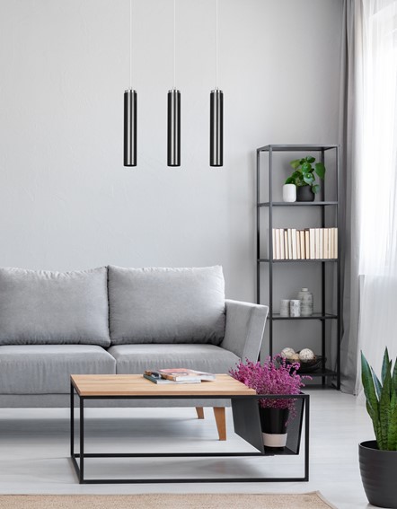 Lampa Wisząca LUNA 3 Czarny