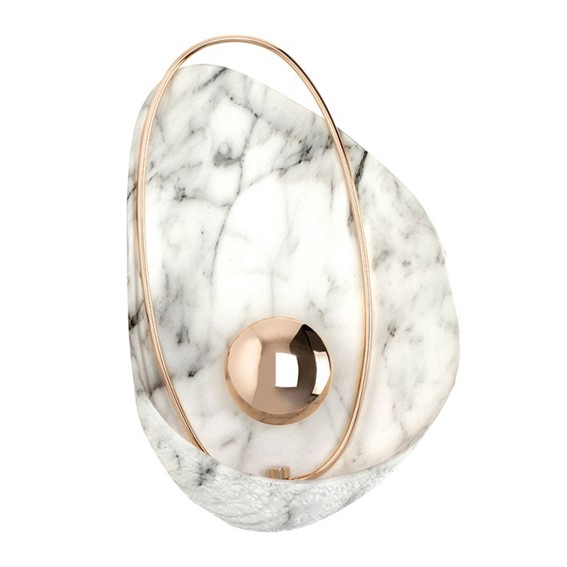 Lampa Ścienna ROCK Złoty/Biały