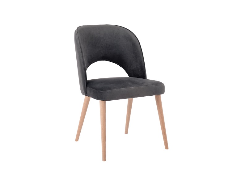 Krzesło Buko 45x50x85 Szary Bez/Naturalny
