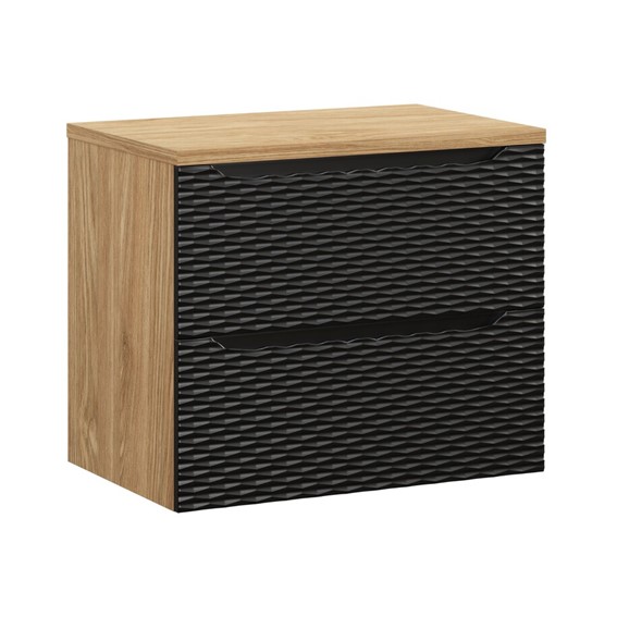 Zestaw Meblowy OCEAN 70cm Czarny Mat/Dąb Olejowany