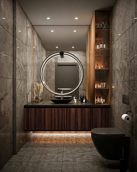 Lampa Ścienna HOOP 60 Czarny