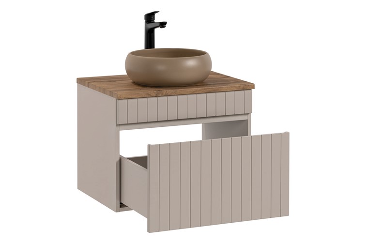 Zestaw ICC B WIKI-MC 60cm (Szafka + Blat+ Umywalka) Kaszmirowy