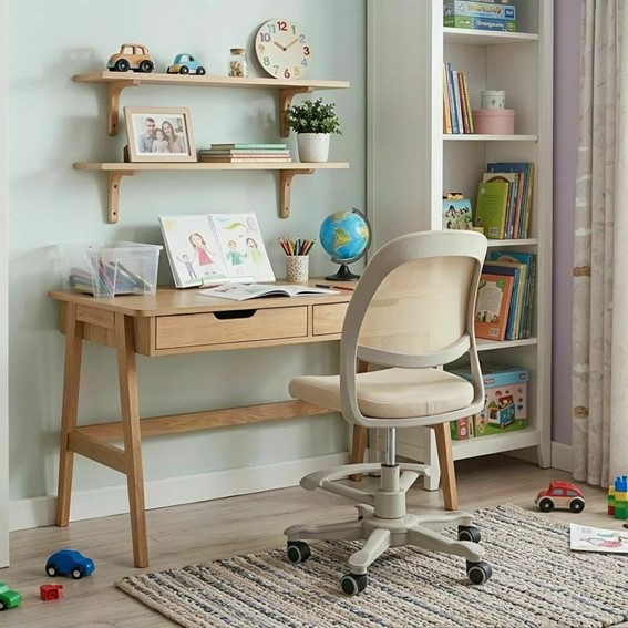 Fotel Obrotowy Q-027 Beżowy/Szary