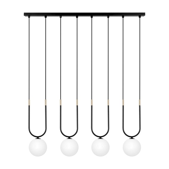 Lampa Wisząca ENZO K-5592 Czarny/Biały/Złoty