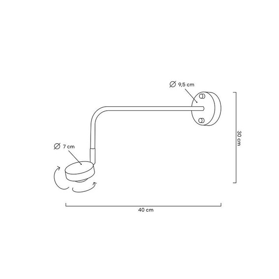 Lampa Ścienna AXEL Czarny