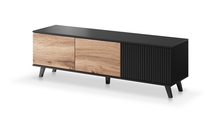 Szafka RANDOM RTV-1 Dąb Wotan/Czarny