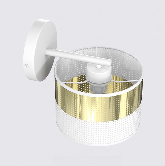 Kinkiet LUX K1 Biały/Złoty