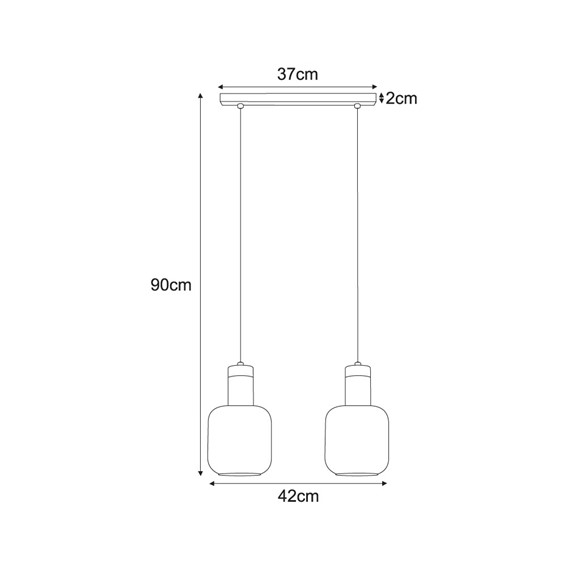 Lampa Wisząca DOKA K-5266 Czarny/Złoty/Bursztynowy