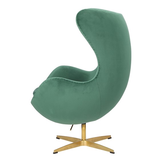 Fotel JAJO Velvet Zielony/Złoty