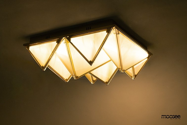 Lampa Sufitowa/Plafon PYRAMIDS Złoty