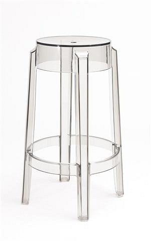 Stołek Duch transparentny 75cm