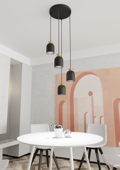 Lampa Wisząca TARGET PREMIUM 4 Czarny