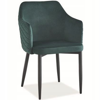 Krzesło ASTOR Velvet Czarny/Zielony