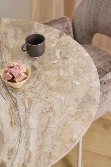 Stół MALTA fi90 Brązowy/Beżowy