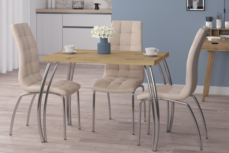 Stół ST(B)-FX 67x101 II Dąb Artisan/Chrom