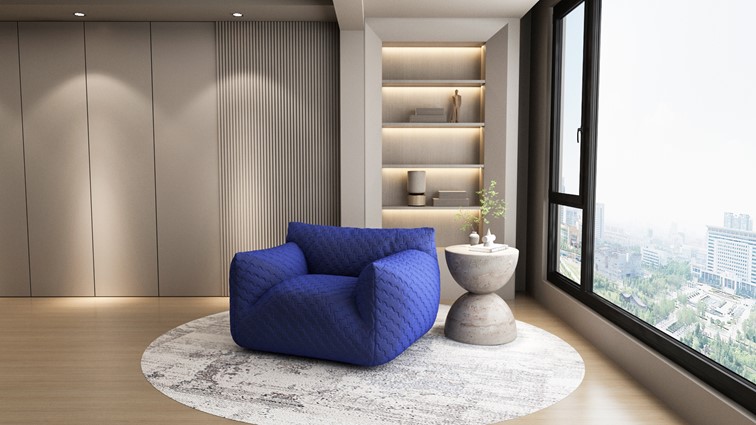 Fotel NUA N25-B Niebieski