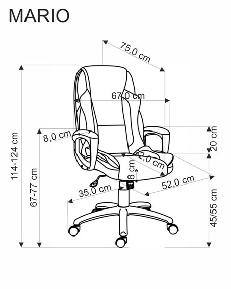 Fotel Gabinetowy MARIO Czarny