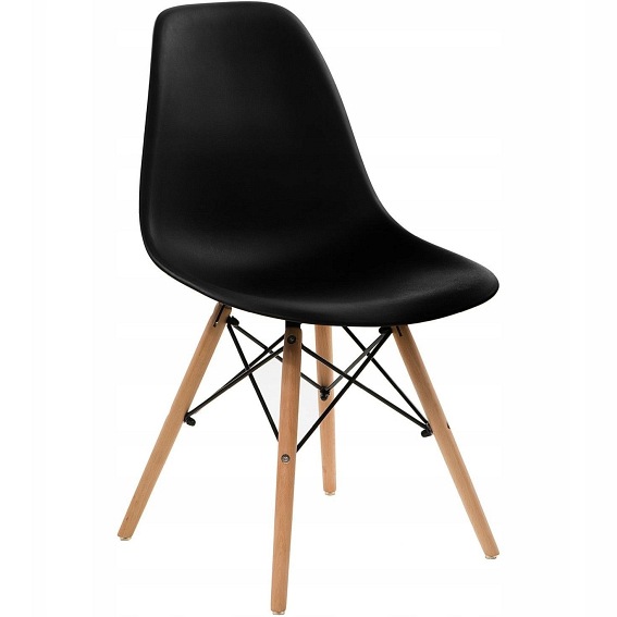 Krzesło P016W BASIC Naturalny/Czarny