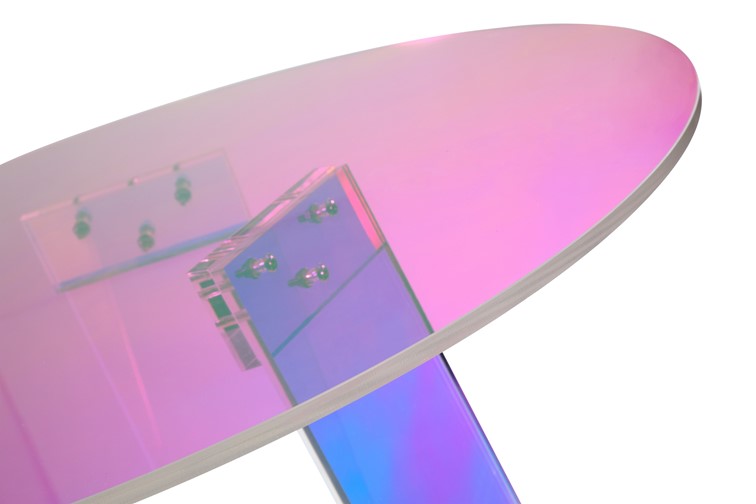 Stolik MODIG M75-120 Wielokolorowy/Transparentny