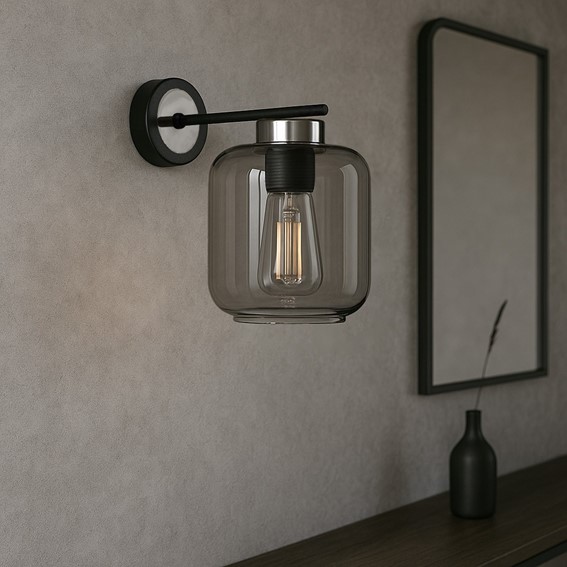 Kinkiet PIEGA K-5518 Czarny/Grafitowy/Srebrny