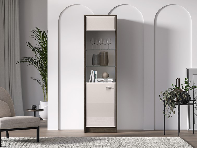 Witryna AVANTE 02 Cashmere/Czarny