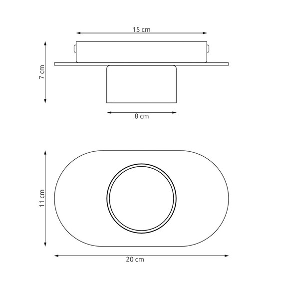 Lampa Sufitowa DIAZ 1 WOOD Czarny/Dąb