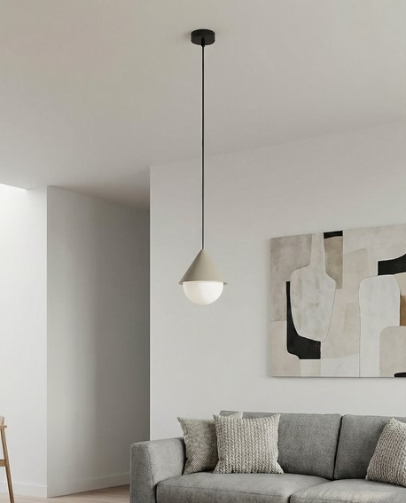 Lampa Wisząca GIRO 1 Czarny/Beżowy