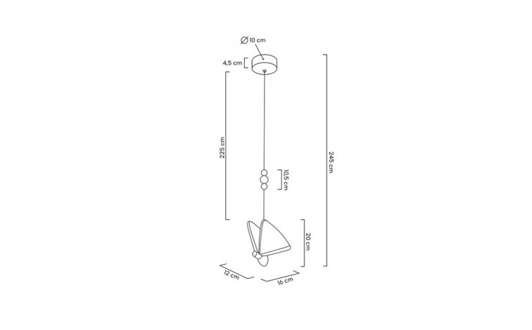 Lampa Wisząca BUTTERFLY S Złoty