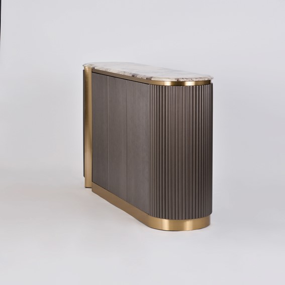 Komoda STILIG ST917 Grafitowy/Złoty