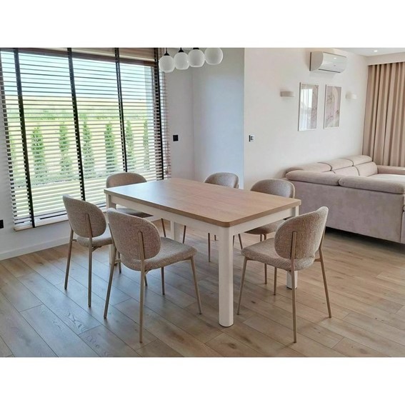 Stół Rozkładany OSKAR (200-120)x80cm Dąb Cremona Torro/Kaszmir