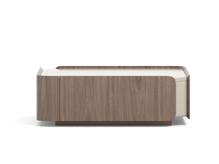 Stolik Kawowy SILENO SA06 100x100cm Brązowy/Beżowy