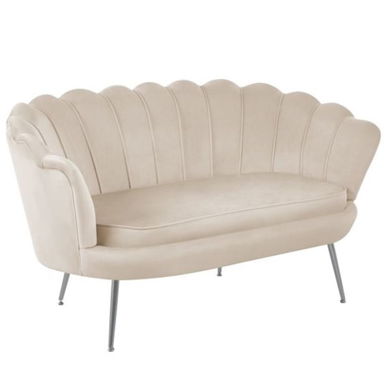 Sofa SF1-FX Beżowy/Chrom